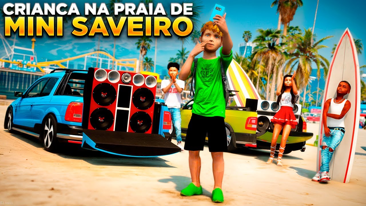 CRIANÇA DE FÉRIAS DESCEU PRA PRAIA DE SAVEIRO REBAIXADA!😱 (GTA 5)