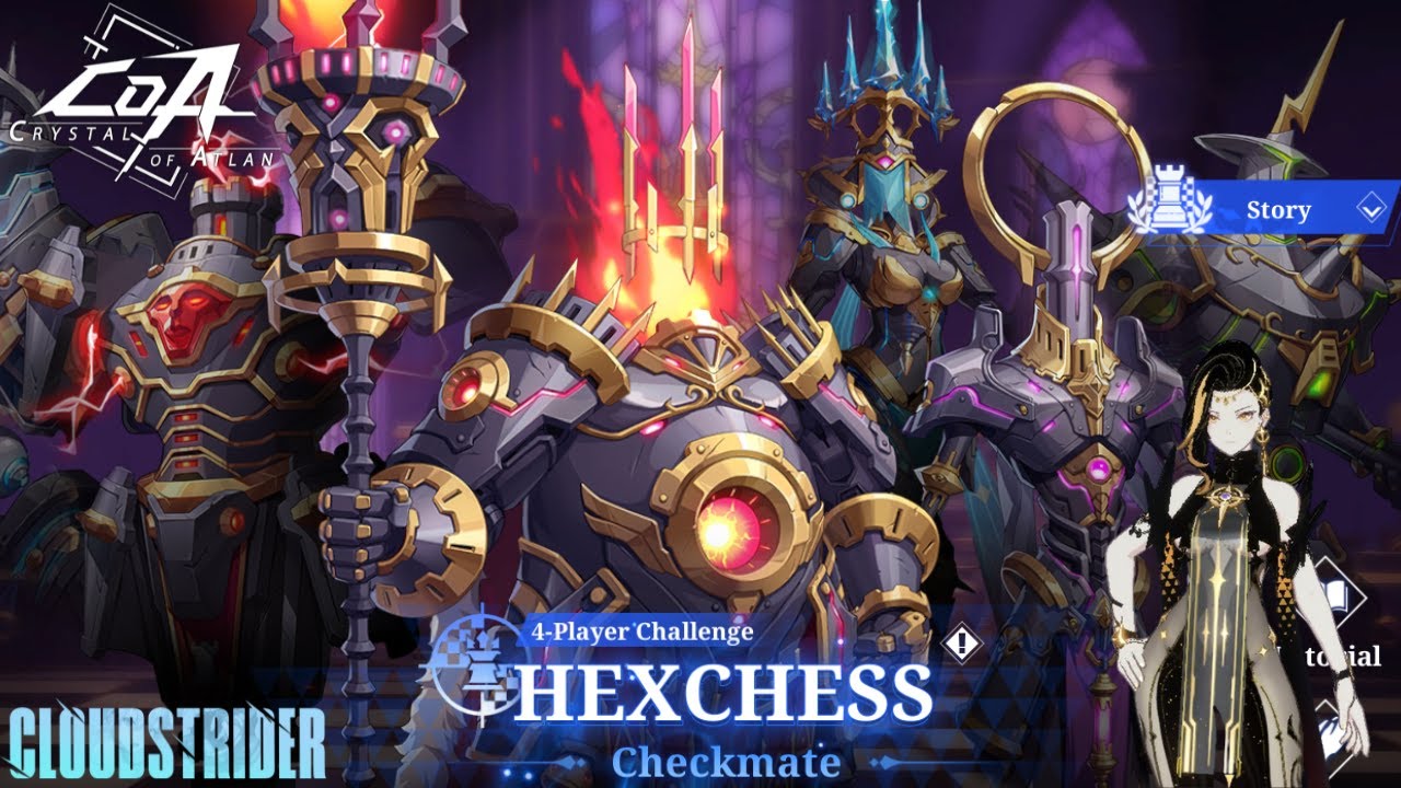 Crystal of Atlan - 40K CP HEXCHESS Checkmate Story Full Gameplay [Cloudstrider]