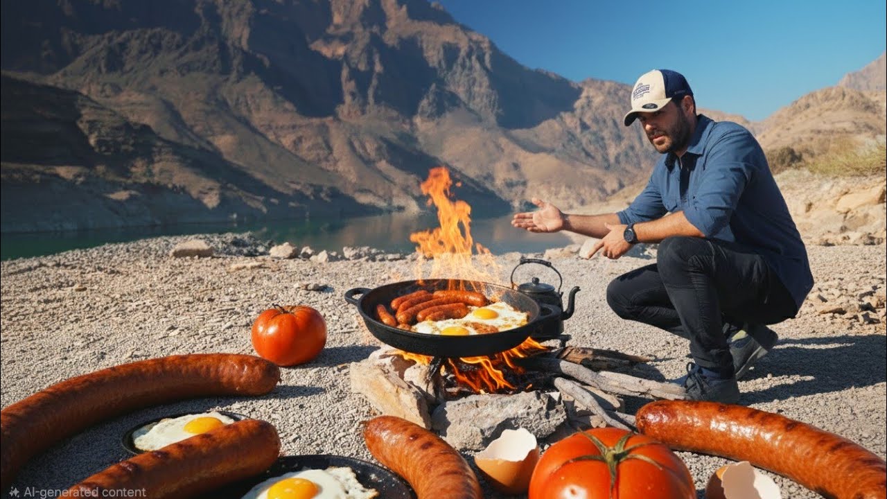 Cooking Sausage & Eggs in Nature | Peaceful Outdoor Vibes
