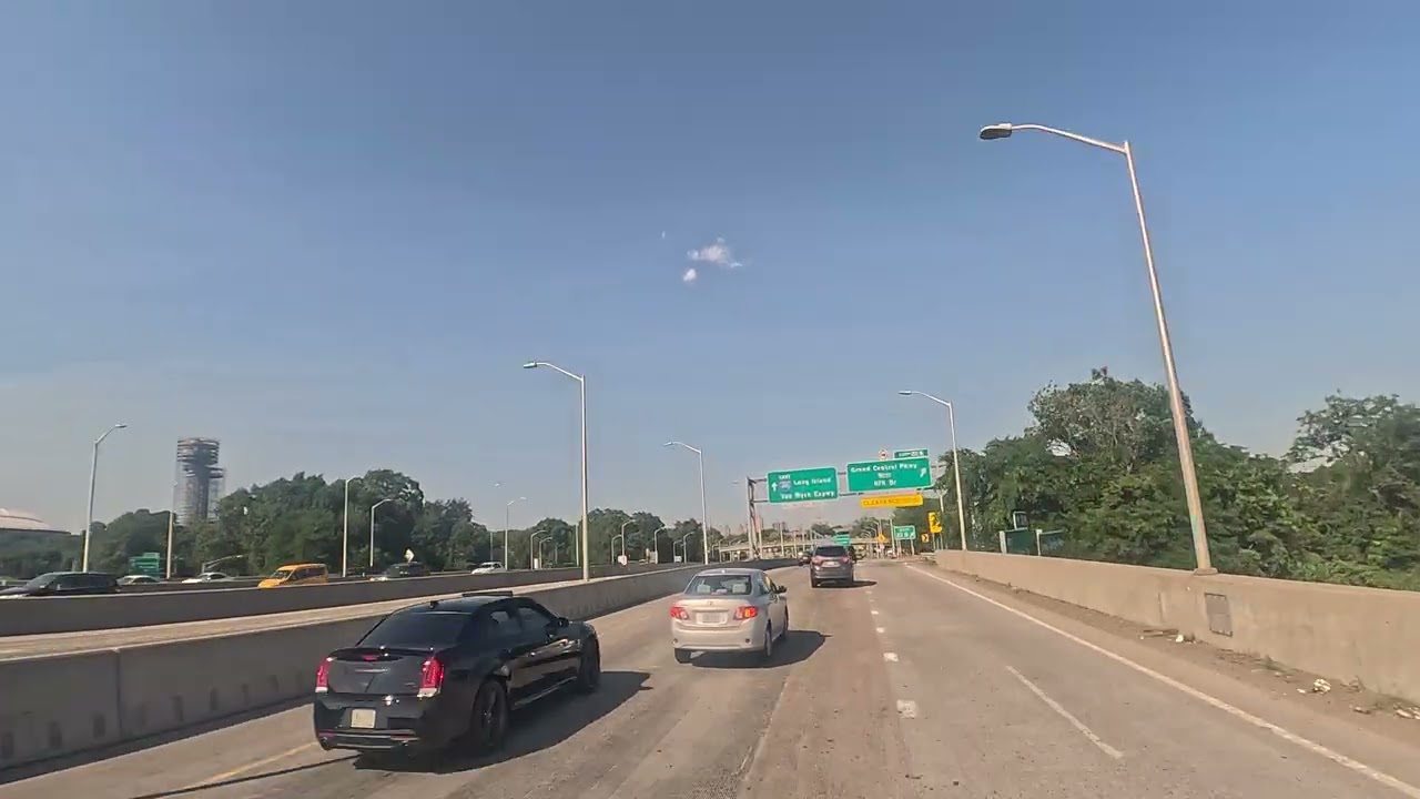 4K Driving from around thru New York City NYC Boro Borough of Queens Woodside Oakland Gardens ASMR