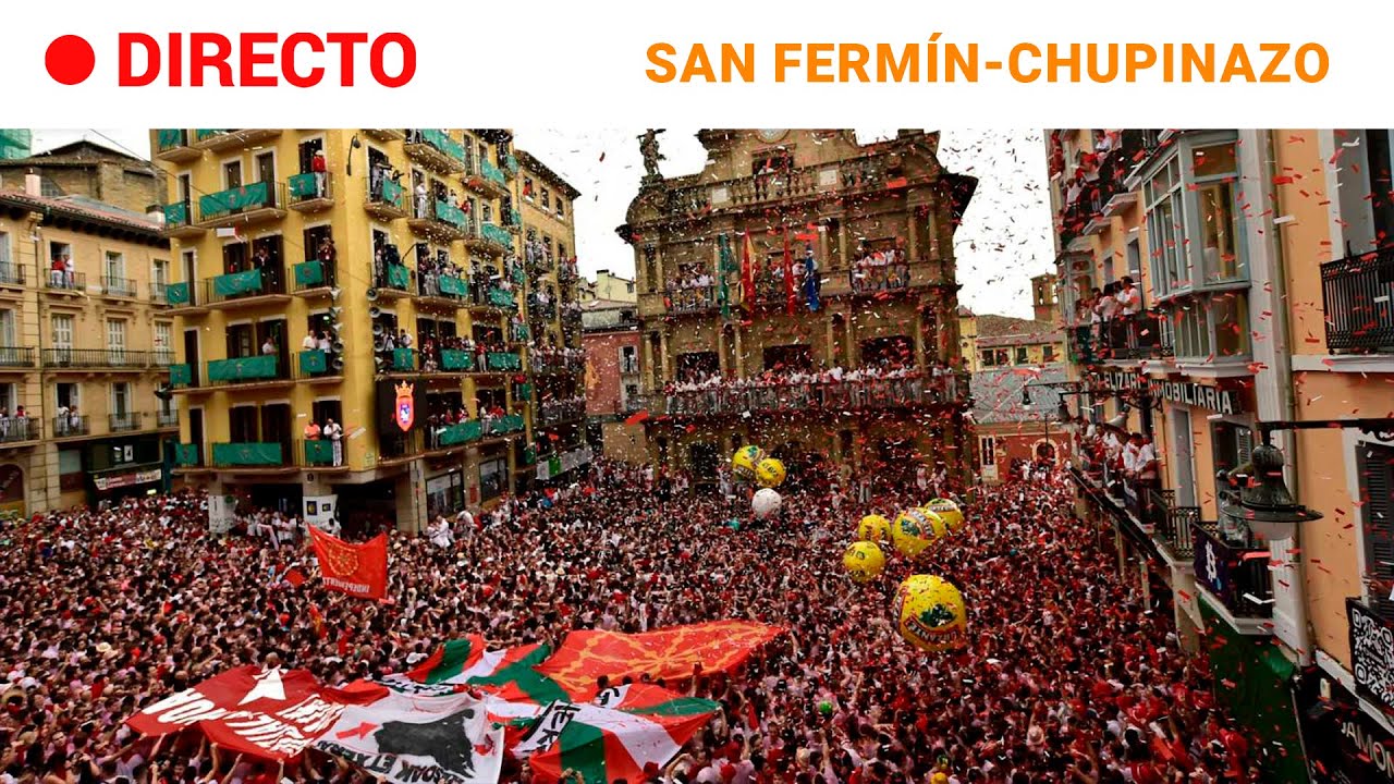 SAN FERMÍN 2023: El CHUPINAZO, el presidente del OSASUNA ha sido el encargado de lanzarlo | RTVE