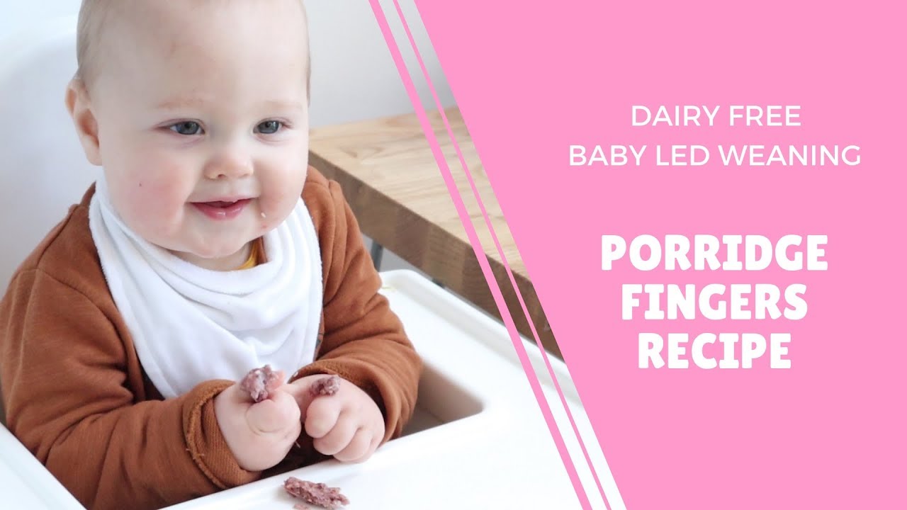 Dairy Free Raspberry Porridge Fingers Recipe | Baby Led Weaning Recipe | CMPA Baby | Oh Hi DIY