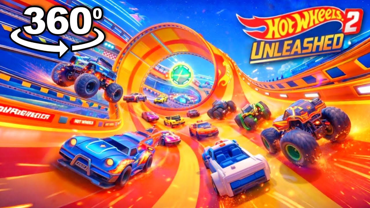 EXTREME 360° Hot Wheels Loop Track Race (VR 4K)