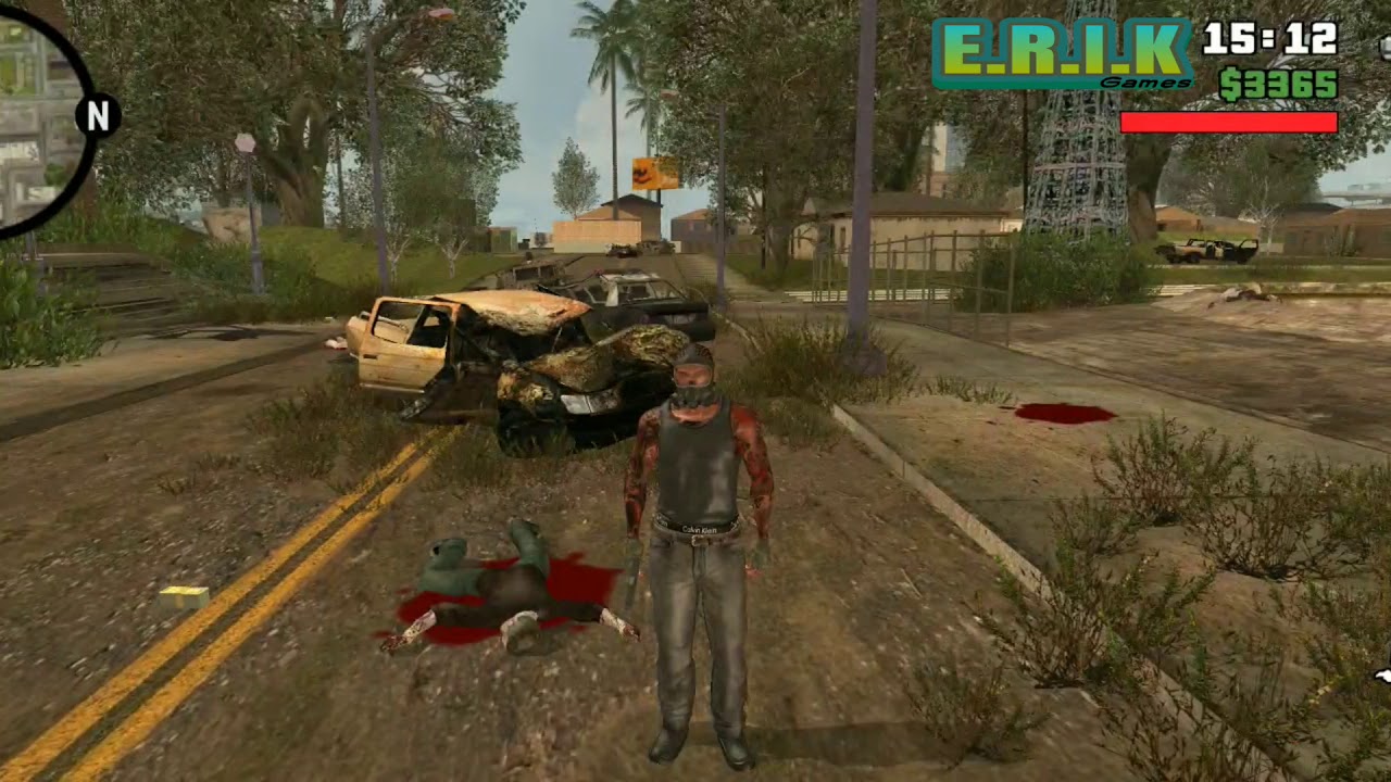 Kill Zombie East Los Santos Area - Grand Theft Auto San Andreas Zombie Mod Android Gameplay.