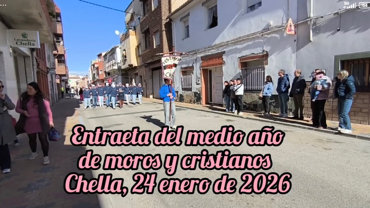 Entraeta de medio año de moros y cristianos, comida y tardeo. Chella, 24 enero de 2026.