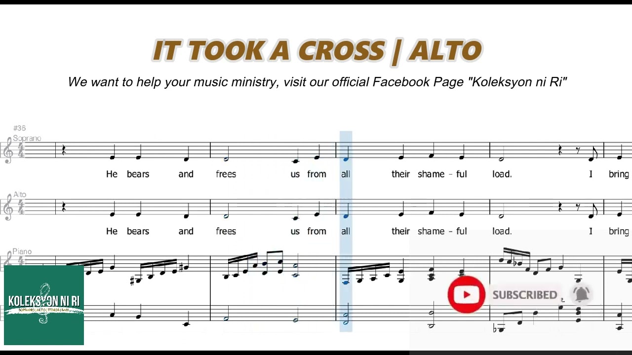 It Took a Cross | Alto | Vocal Guide by Sis. Mercy Luna-Tom