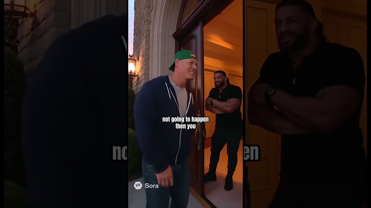 Roman Reigns WONT let John Cena use his bathroom! (WWE AI) #wwe #ai #saturdaynightsmainevent