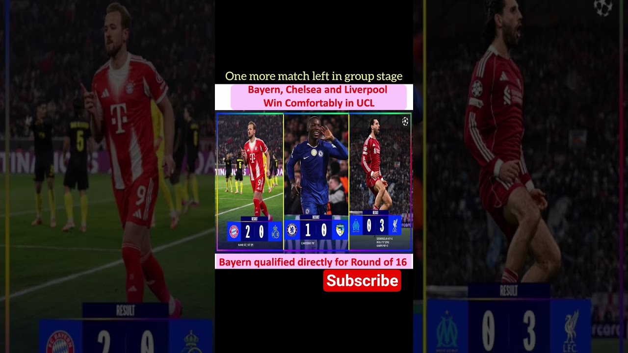 Bayern vs UnionSaintGilloise। Chelsea vs Pafos। Marseille vs Liverpool UEFA Champions League 2025-26