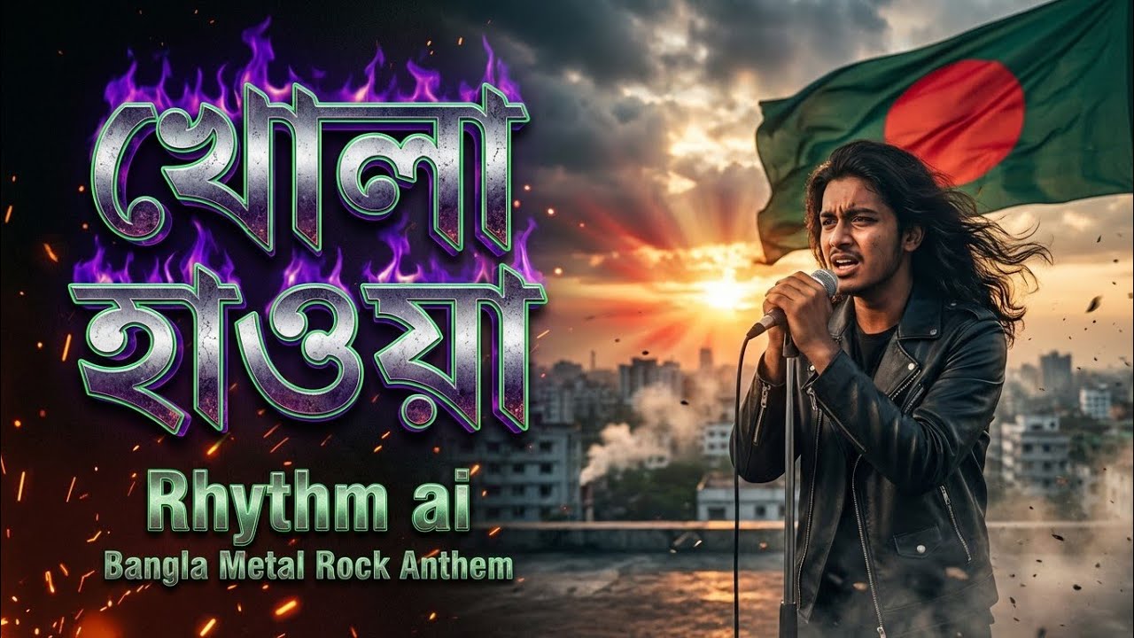 খোলা হাওয়া | Khola Hawa | Bangla Metal Rock Anthem 2026 🇧🇩 | Rhythm ai Official Music Video