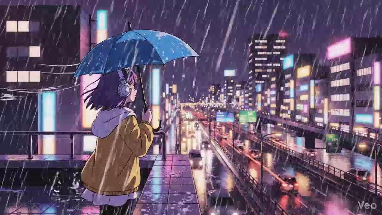 Soft Rain at Night 🌧️ Japanese City Lofi Beats