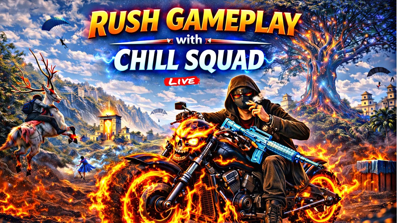 Rush Gameplay with Chill Squad @Smokeshowlive  #bgmilive #bgmistream #bgmishorts