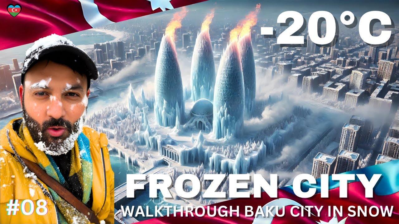 Azerbaijan Travel Vlog | Best day spent in Baku, Heavy Snow fall & Real beauty of Baku | Baku Vlog