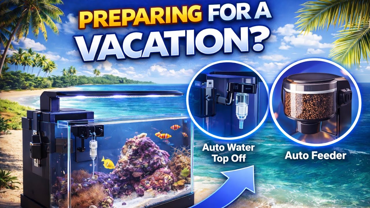 Fluval Sea Saltwater Aquarium: Tank Maintenance Before Vacation #fishkeepinghobby #saltwateraquarium