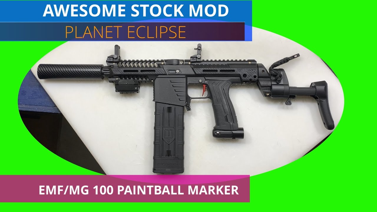 STOCK MOD FOR PLANET ECLIPSE EMF/MG 100 PAINTBALL MARKER (LIGHT WEIGHT FOR CQB)