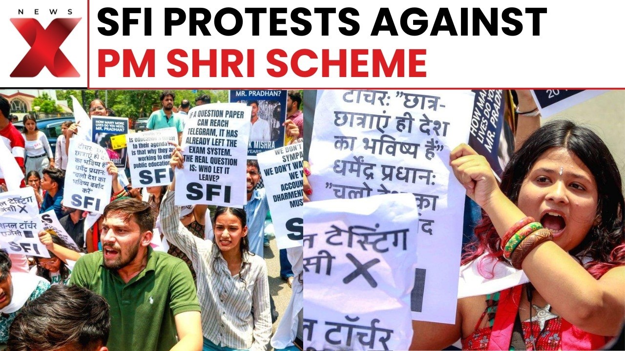 SFI Protests Against PM SHRI Scheme Outside Kerala Secretariat in Thiruvananthapuram | NewsX