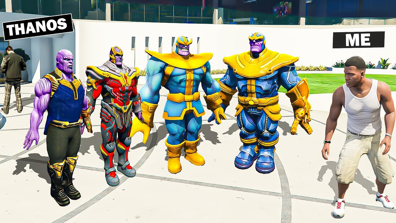 Franklin Stealing $1 THANOS SUIT into $1,000,000,000 THANOS SUIT in GTA 5!