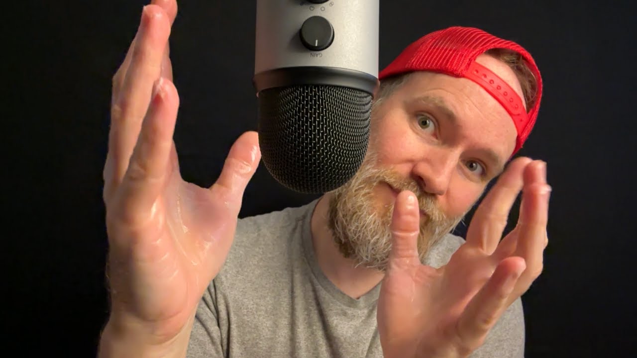 ASMR Hand Sounds with Lotion and an Upside Down Mic!