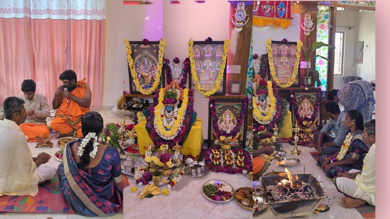 ನಮ್ಮನೆ ಸತ್ಯನಾರಾಯಣ ಪೂಜೆ | ಶನೇಶ್ವರ ಸ್ವಾಮಿ  ಪೂಜೆ ನು ಇತ್ತು | ಒಂದೇ ದಿನಾನೇ |