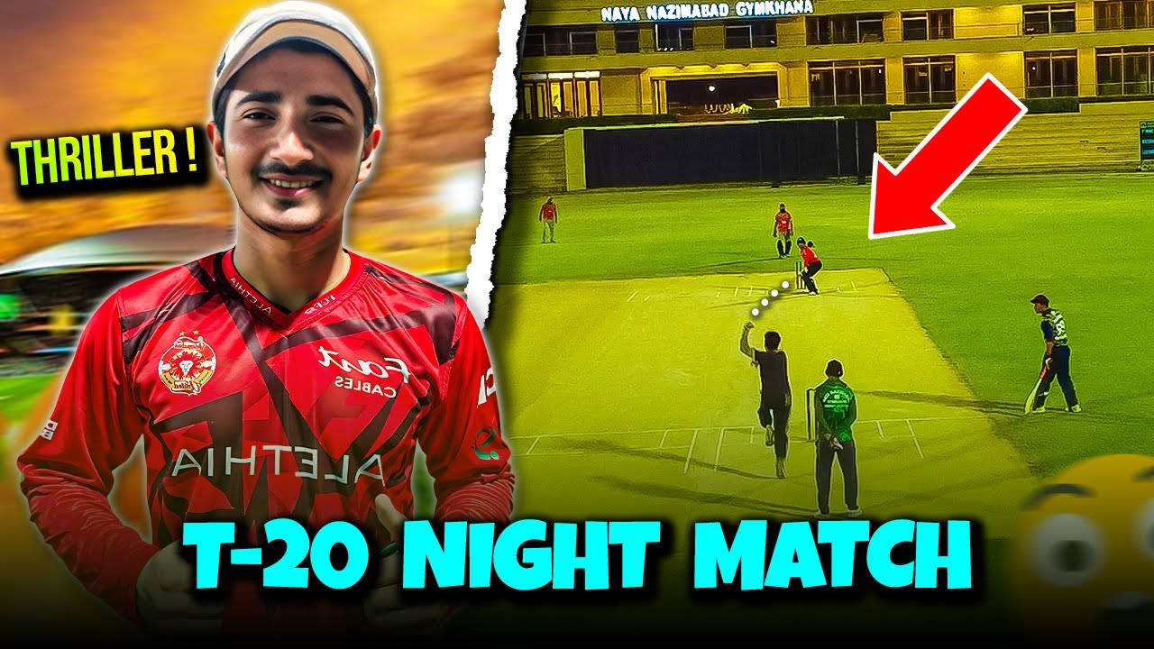 PLAYED ANOTHER T-20 NIGHT MATCH at THE NAYA NAZIMABAD CRICKET GROUND!