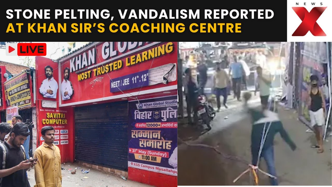 Violence at Khan Sir Coaching Centre LIVE: Guard Assaulted, Bomb Threats Reported | NewsX Live