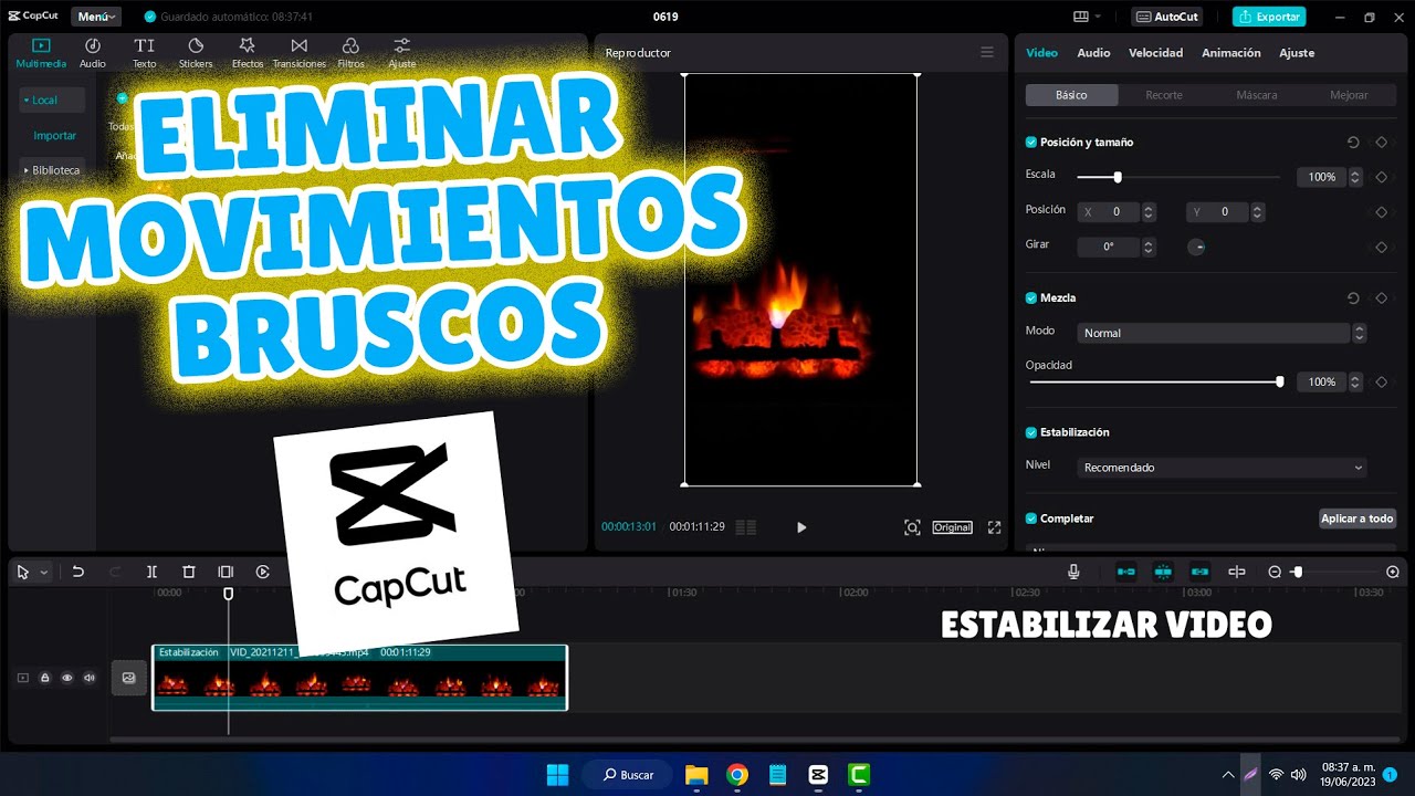 Como ESTABILIZAR un VIDEO en CapCut PC FACILMENTE y Evitar Movimientos Bruscos en un Video Capcut