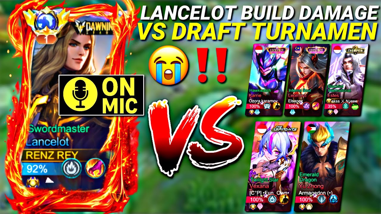 LANCELOT BUILD DAMAGE MELAWAN HERO TURNAMEN SEMUA!! 🔥 PUSING BANGET WOI 😭 | MOBILE LEGENDS