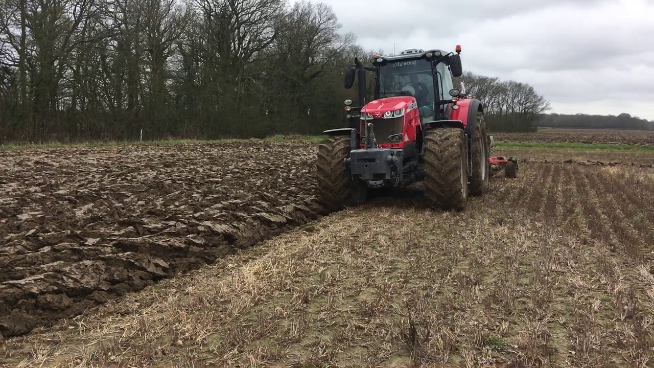 Massey Ferguson 8740s ploughing