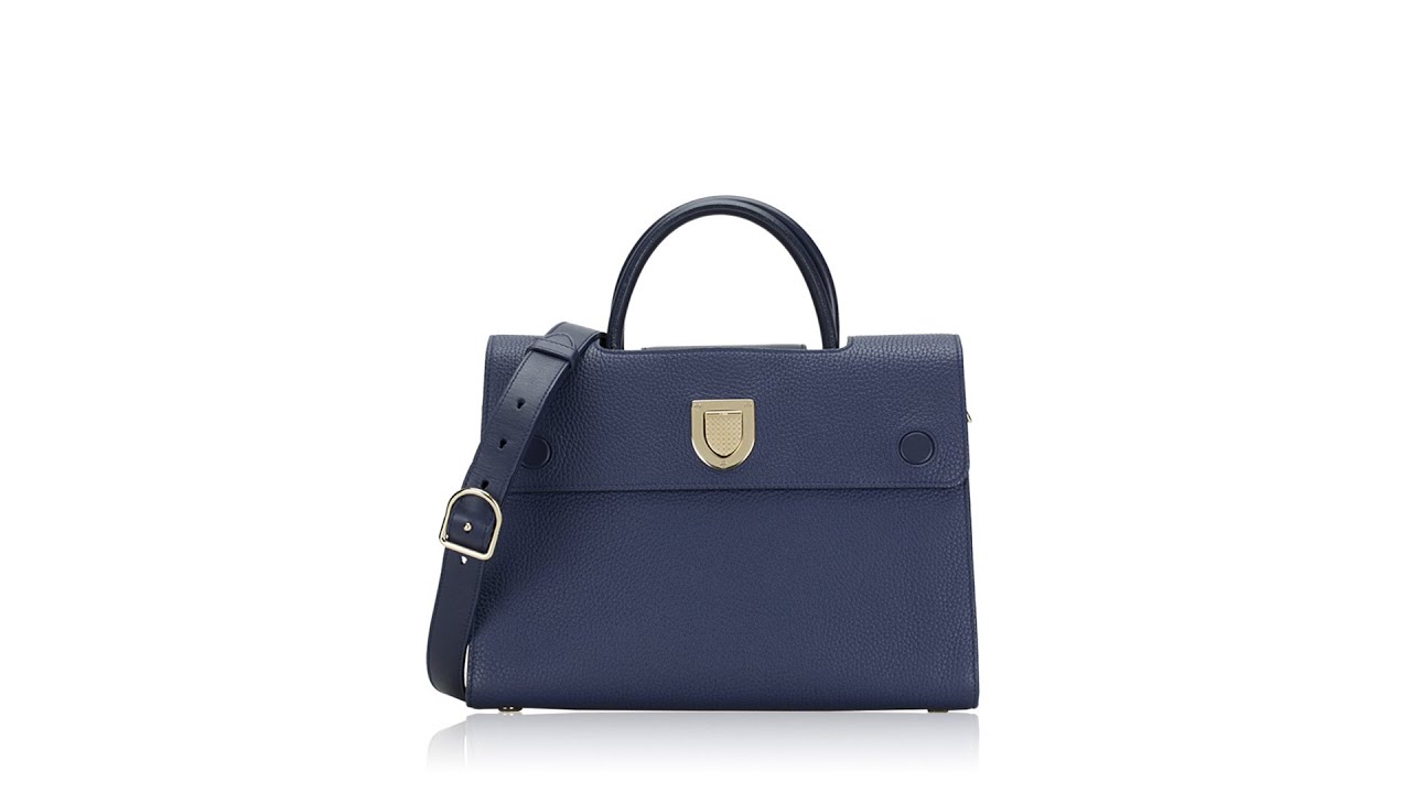 Christian Dior Diorever Medium Flap Bag Navy