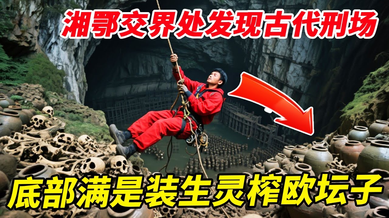 湘鄂交界处发现古代刑场，天坑底部满是装满生灵的榨欧坛子，尸骨成山无人敢靠近！【户外小北哥】