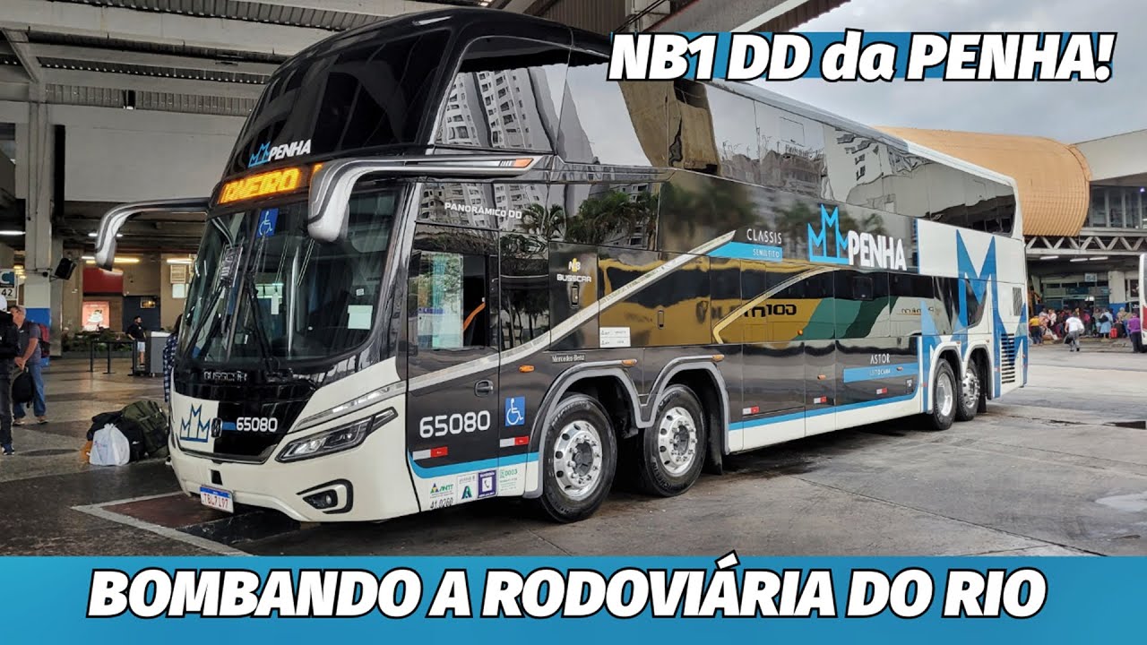 BUSSCAR PANORÂMICO DD NB1 da PENHA na RODOVIÁRIA NOVO RIO! QUE MOVIMENTO!