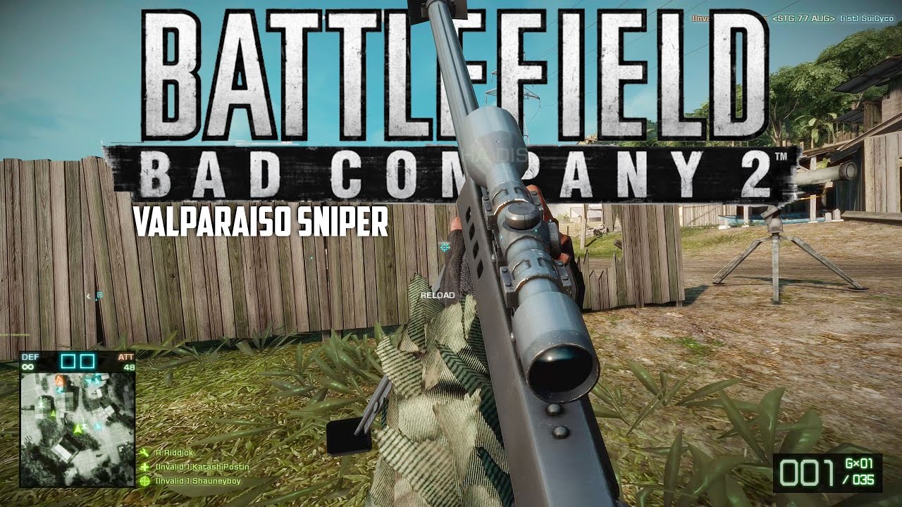 Battlefield Bad Company 2 Valparaiso Rush Sniper Gameplay | 4K