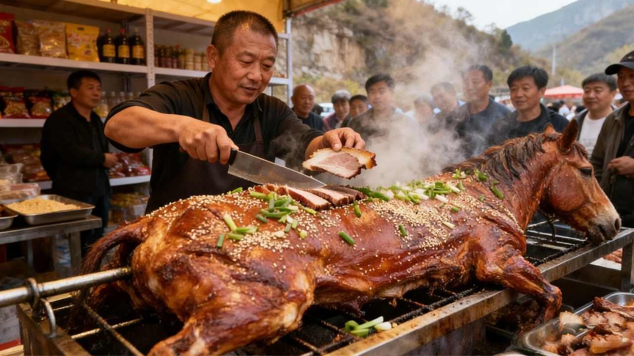 贵州惠水的特色美食干锅马肉，风情万种的美女大厨颠勺20载，带来的不仅仅是味蕾上的惊喜【行走的阳哥】