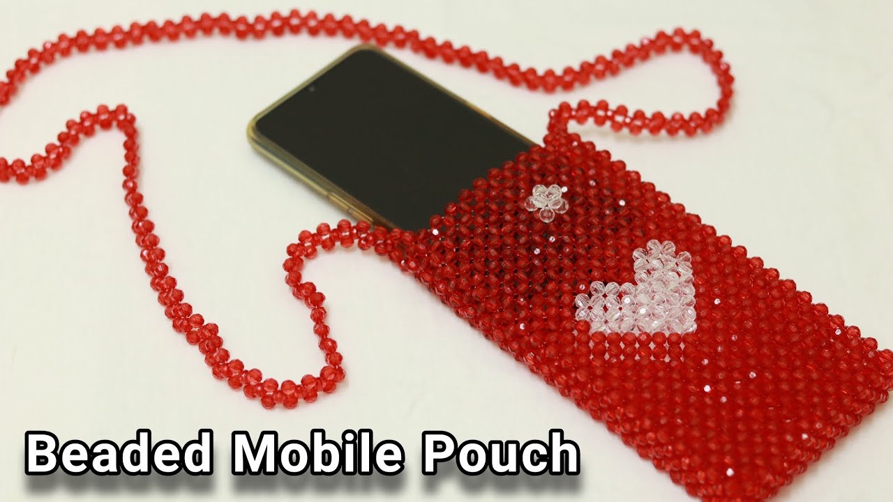 Part 2 Beaded Mobile Pouch | Diy | Cellphone Cover | How To Make Mobile Bag #diy #beaded #mobilebag