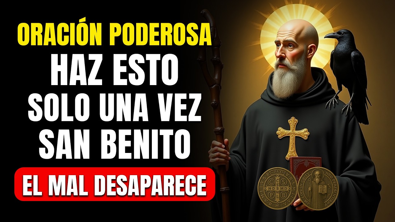 FUERTE ORACIÓN DE SAN BENITO ✝️ ESCÚCHALA SOLO UNA VEZ PARA ALEJAR A LOS ENEMIGOS PARA SIEMPRE!