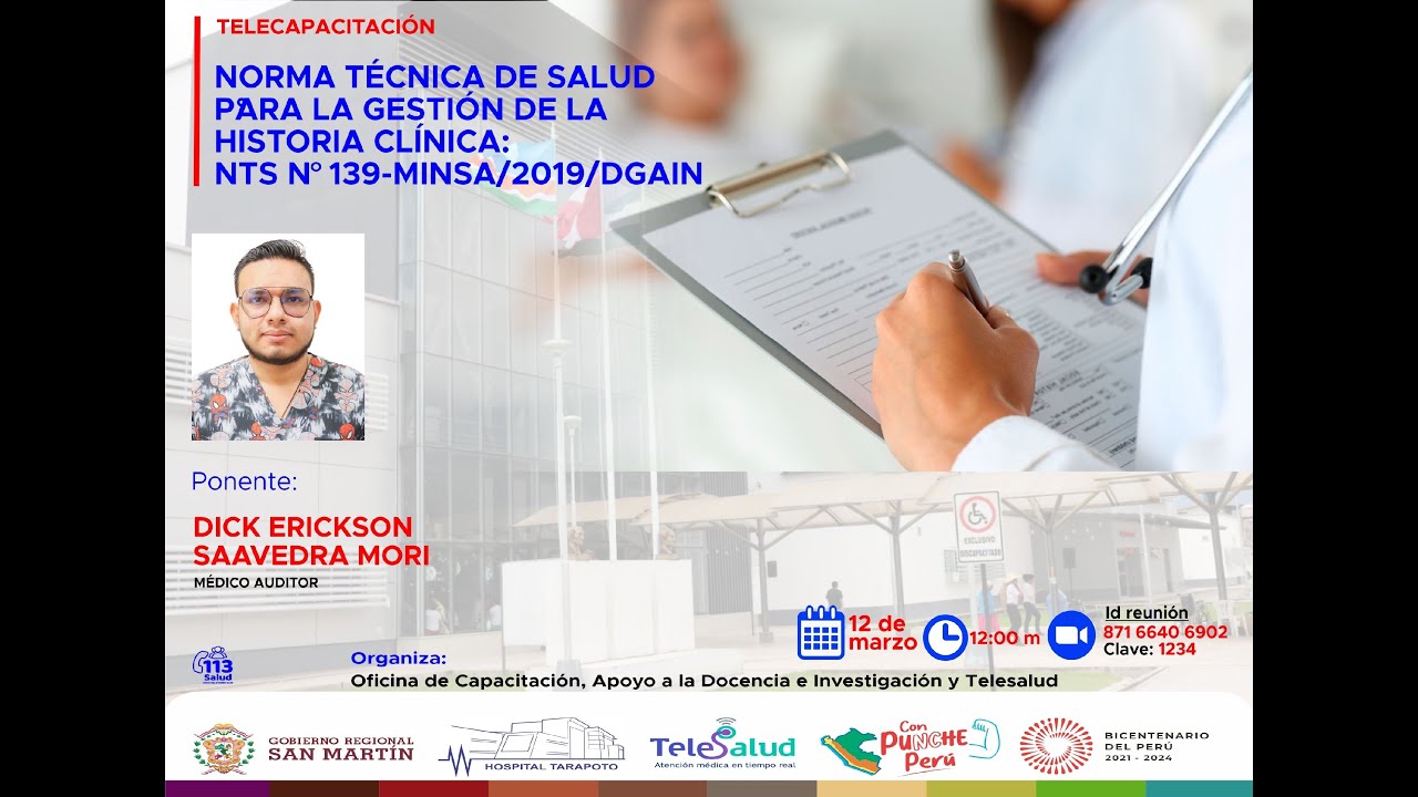 NORMA TÉCNICA DE LA SALUD PARA LA GESTIÓN DE LA HISTORIA CLÍNICA