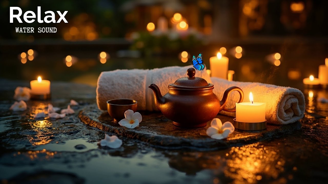 Peaceful Spa Ambience 🍃 Soft Piano and Flowing Water Sounds for Meditation, Healing & Deep Rest