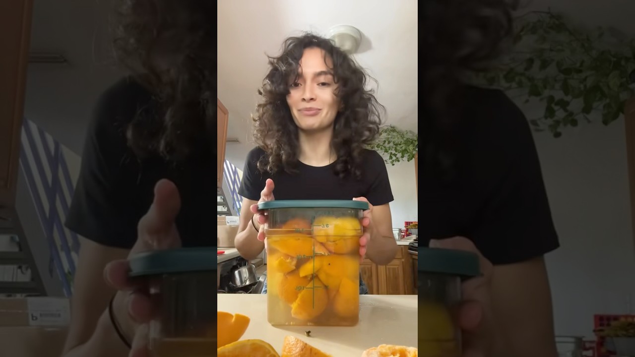 Апельсиновый уксус 🍊 #кухонныегаджеты #фруктовыйсок #устойчиваяжизнь #лайфхакидляуборки