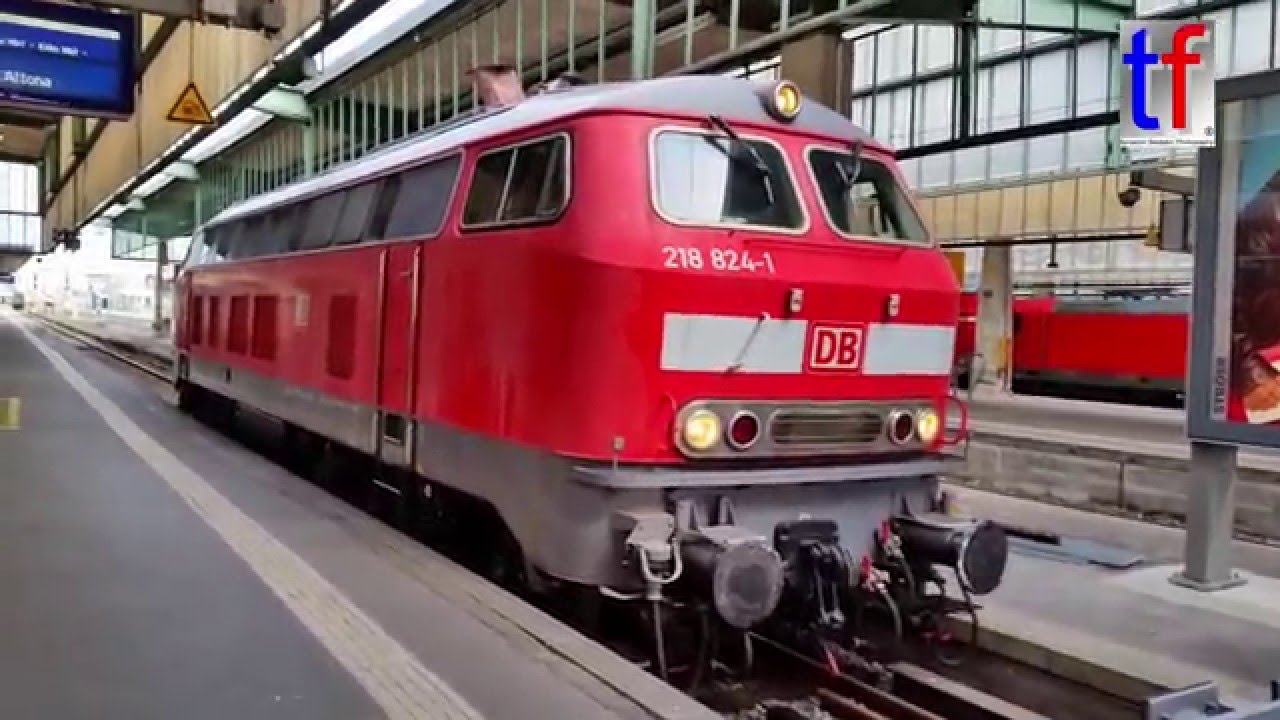 Diesel Engine / Lok DB BR 218 824-1, Stuttgart Hbf, 06.01.2016 .