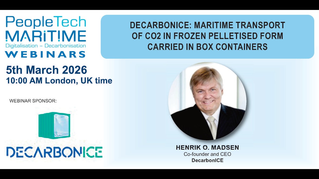 DecarbonICE: maritime transport of CO2 in frozen pelletised form carried in box containers