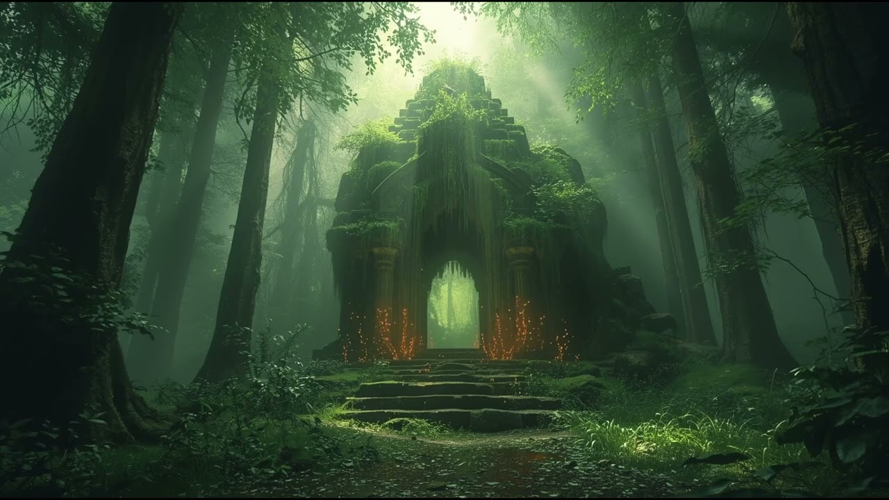 Forest Temple of Whispers – Mystic Fantasy Meditation Music  Calm Nature Ambient