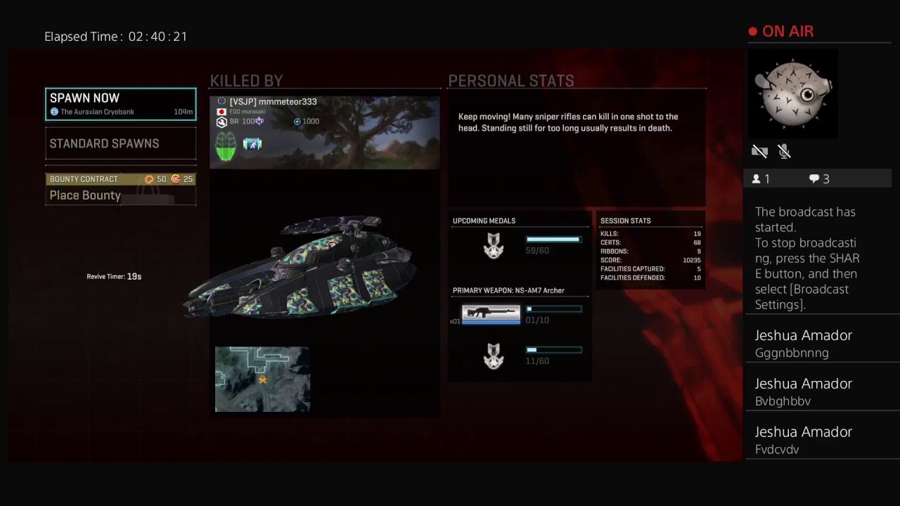 Planetside2: PS4 Live Casual Game Play