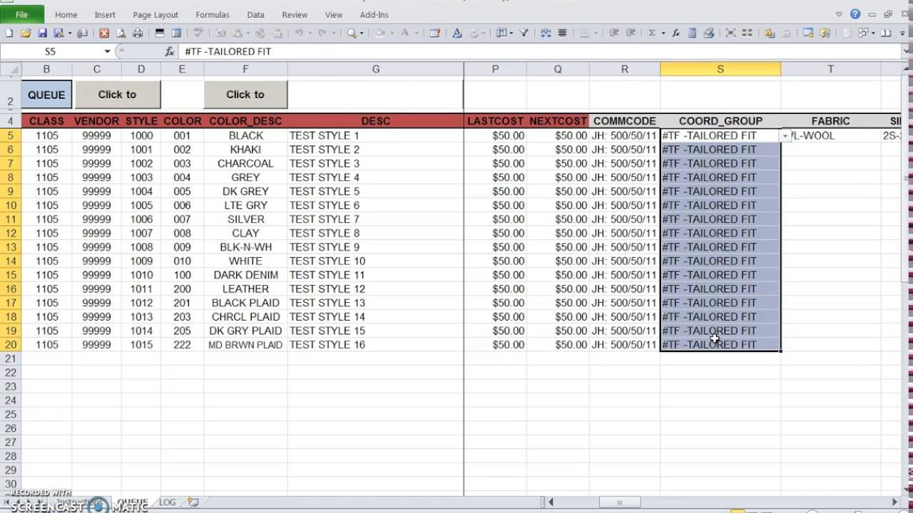 IBM iSeries\Excel Interface Video 1 of 2: Excel Data Entry