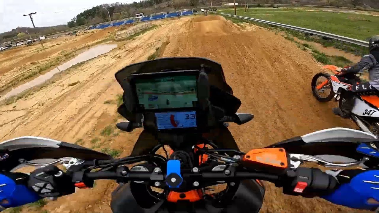 KTM 890 Adventure R takes on a motocross track!