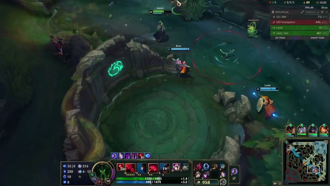Swain Game 327 (Win vs Yasuo, Triple Kill)