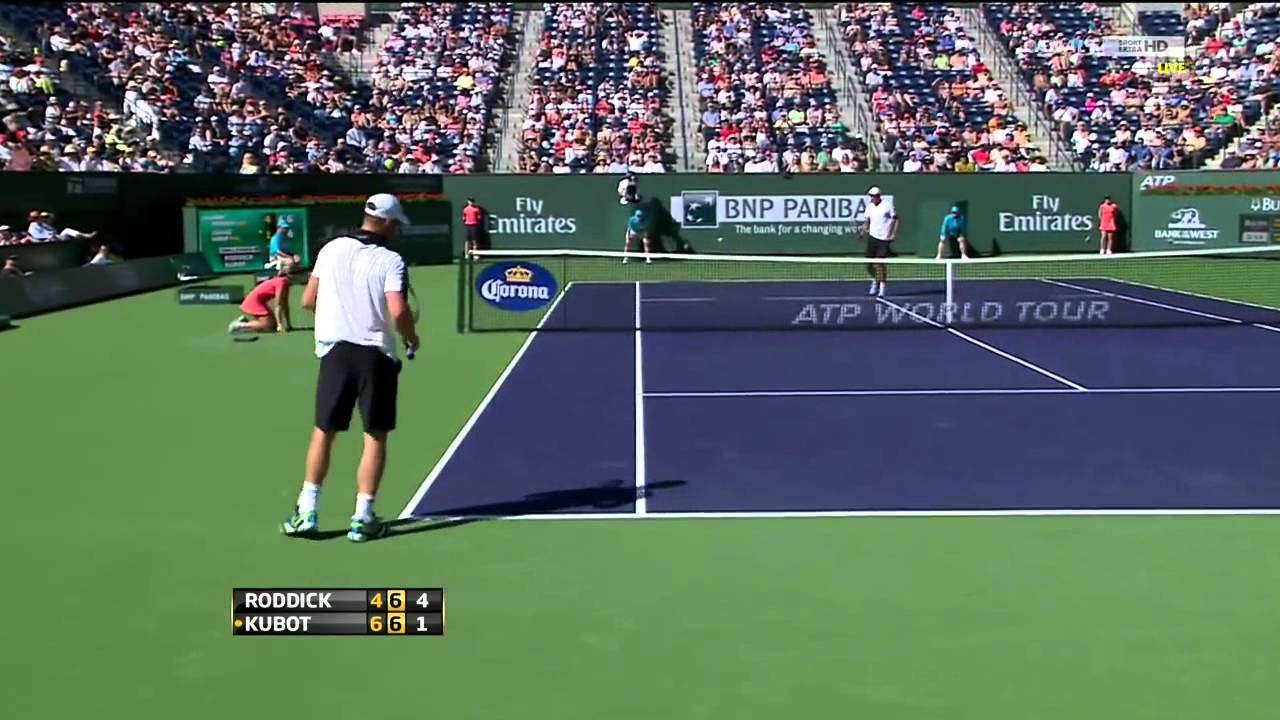 Roddick vs. Kubot Indian Wells 2012 R2 (HD)