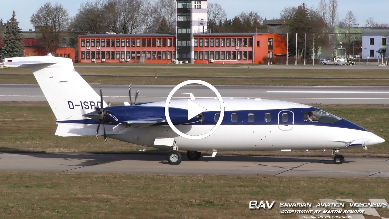 Piaggio P.180 Avanti EVO - D-ISPO - takeoff at Memmingen Airport