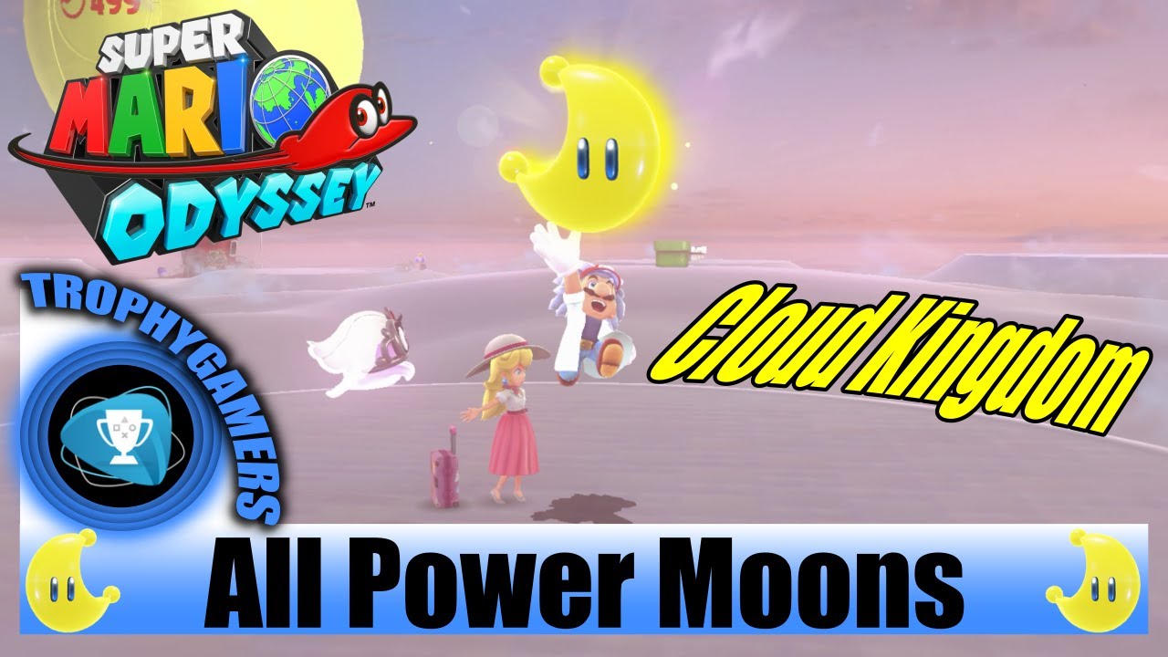 Super Mario Odyssey All Power Moon Locations Cloud Kingdom - No commentary