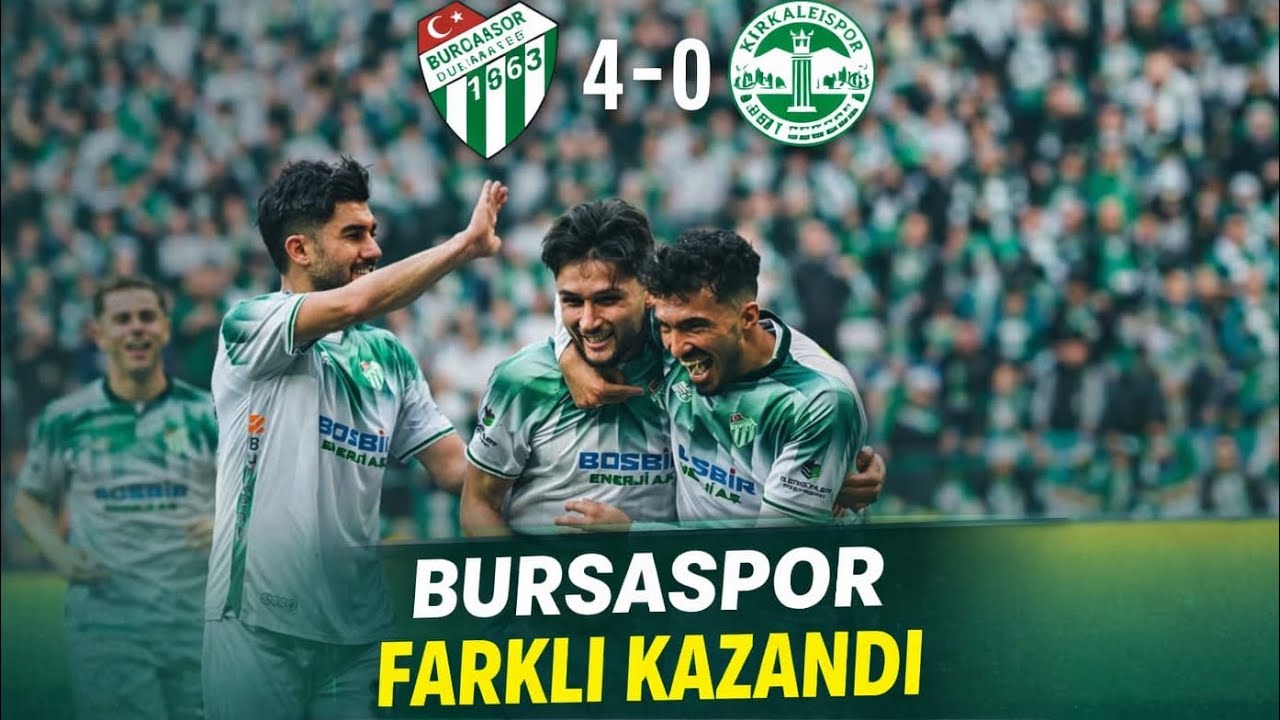 BURSASPOR'DAN 4 GOLLÜK GÖVDE GÖSTERİSİ! 🔥