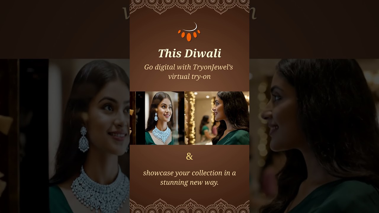 This Diwali, showcase your stunning jewelry collection using TryonJewel&rsquo;s virtual try-on experience.