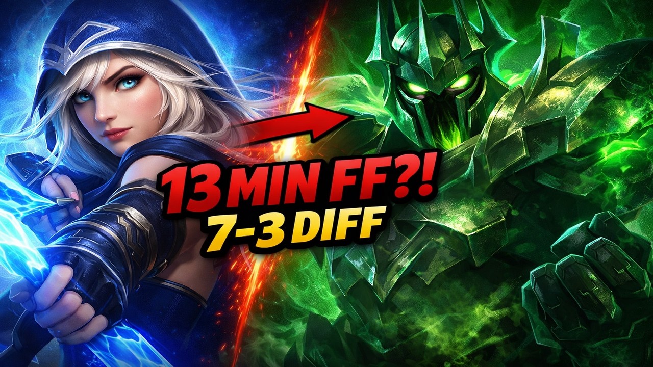 ASHE vs MORDEKAISER Baron Lane?! 7–3 STOMP & 13 MIN FF 😳 | Wild Rift (Arctic Arrow)